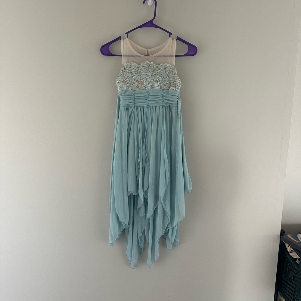 Rare Editions Blue and White Formal Kids Dress